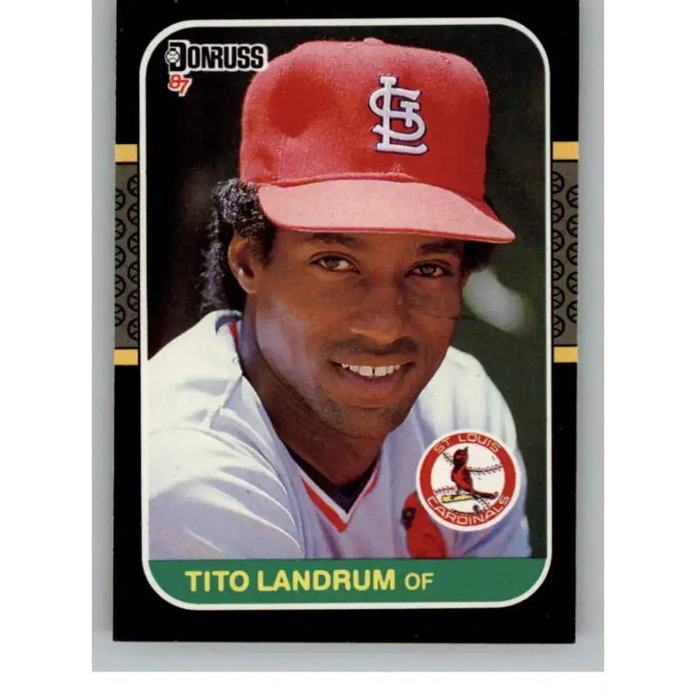 1987 Donruss #386 Tito Landrum EX Excellent St. Louis Cardinals Baseball Card - Baseball Card Single