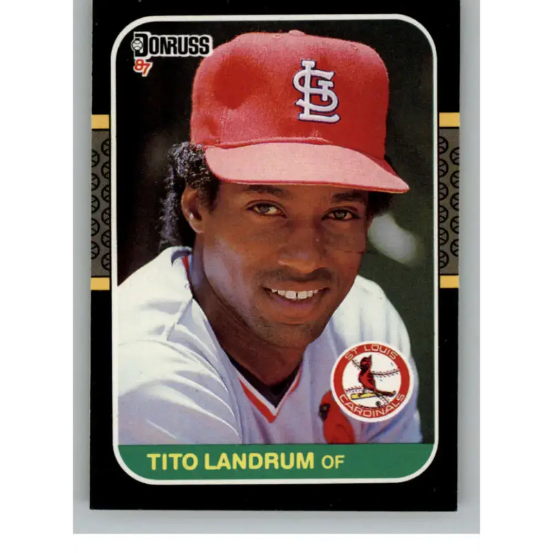 1987 Donruss #386 Tito Landrum EX Excellent St. Louis Cardinals Baseball Card - Baseball Card Single