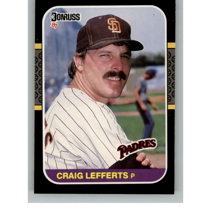 1987 Donruss #387 Craig Lefferts EX Excellent San Diego Padres Baseball Card - Baseball Card Single