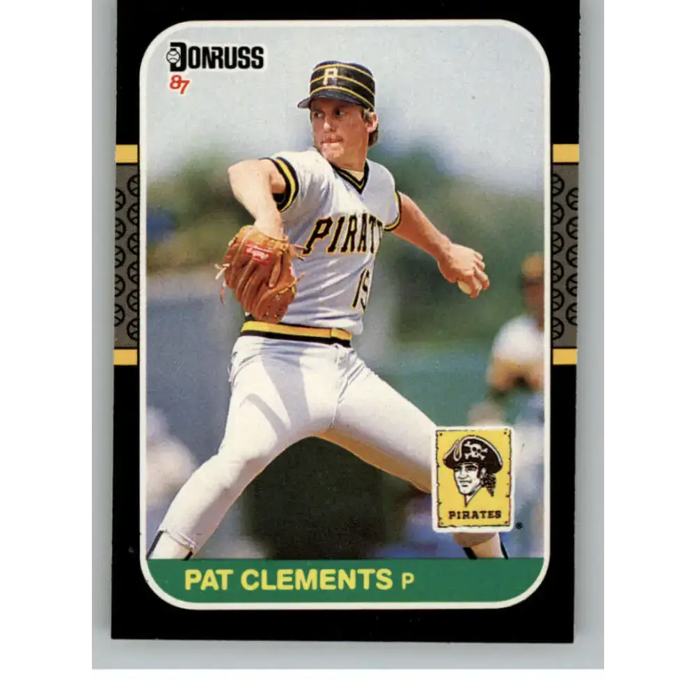 1987 Donruss #390 Pat Clements EX Excellent Pittsburgh Pirates Baseball Card - Baseball Card Single