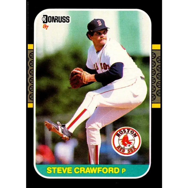 1987 Donruss #399 Steve Crawford EX Excellent Boston Red Sox Baseball Card - Baseball Card Single