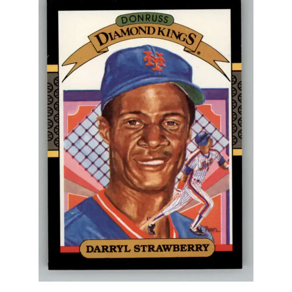 1987 Donruss #4 Darryl Strawberry EX Excellent New York Mets Baseball Card - Baseball Card Single