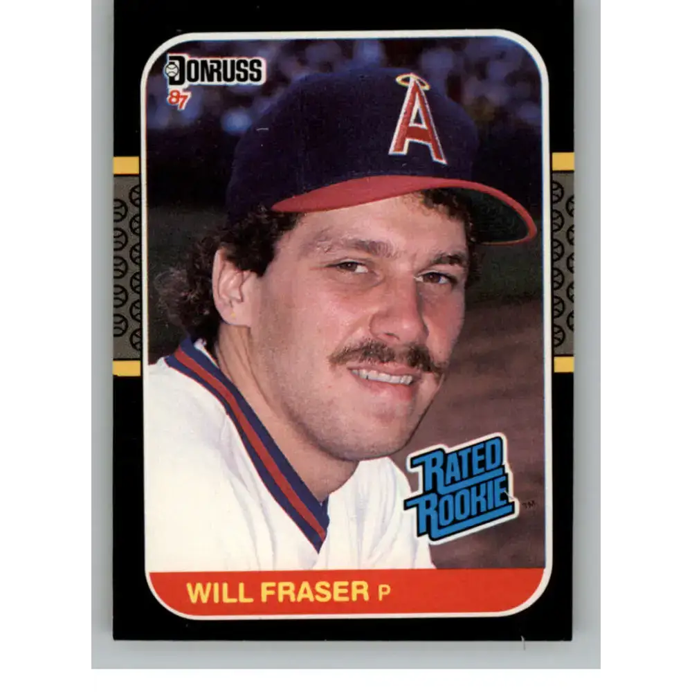 1987 Donruss #40 Willie Fraser EX Excellent RC Rookie California Angels Baseball Card - Baseball Card Single