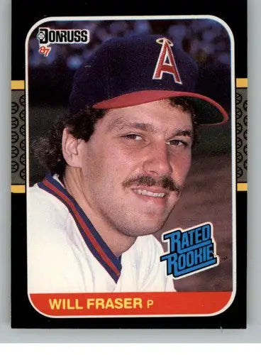 1987 Donruss Willie Fraser Rookie Angels baseball card with original gloss NM-MT RC