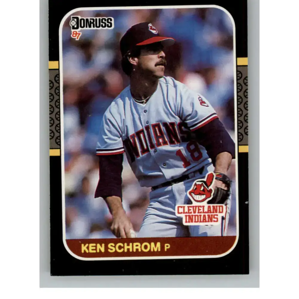 1987 Donruss #403 Ken Schrom EX Excellent Cleveland Indians Baseball Card - Baseball Card Single
