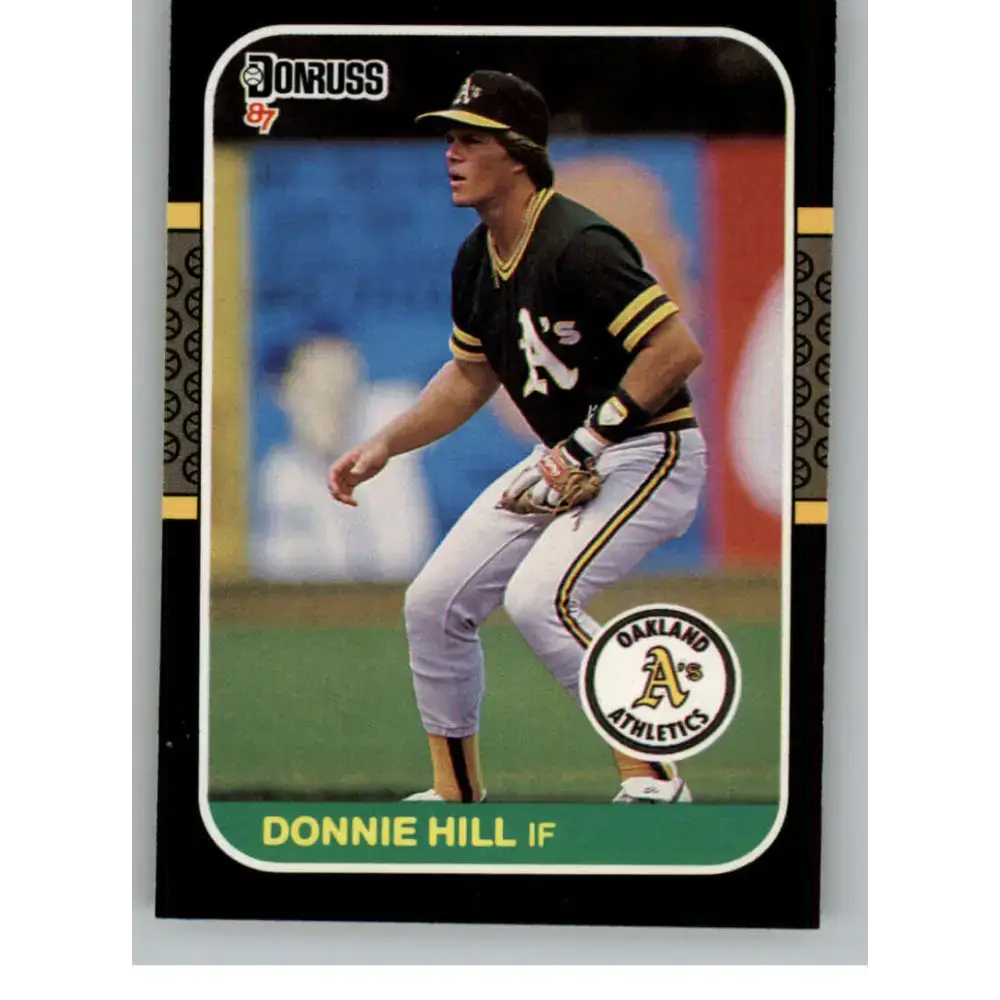 1987 Donruss #405 Donnie Hill EX Excellent Oakland Athletics Baseball Card - Baseball Card Single