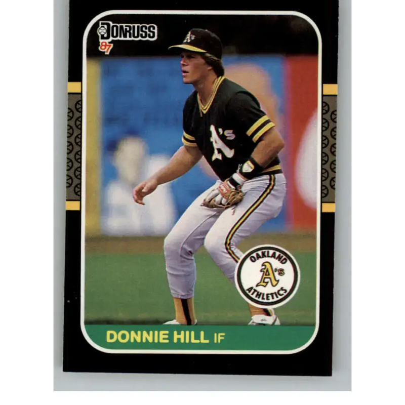 1987 Donruss #405 Donnie Hill EX Excellent Oakland Athletics Baseball Card - Baseball Card Single