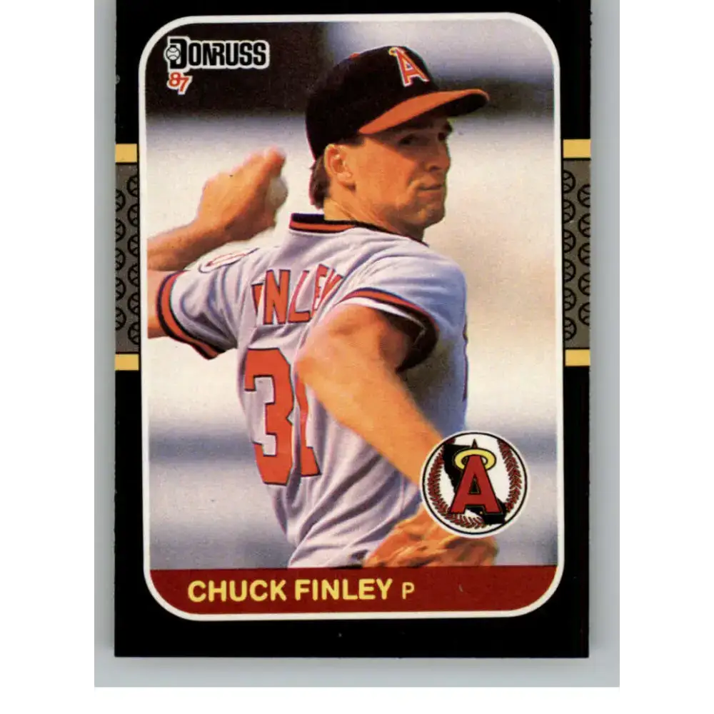 1987 Donruss #407 Chuck Finley EX Excellent RC Rookie California Angels Baseball Card - Baseball Card Single