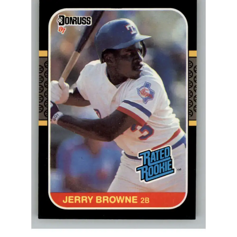 1987 Donruss #41 Jerry Browne EX Excellent RC Rookie Texas Rangers Baseball Card