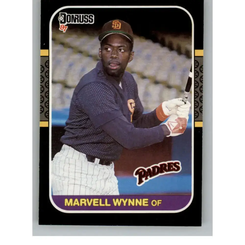 1987 Donruss #411 Marvell Wynne EX Excellent San Diego Padres Baseball Card - Baseball Card Single