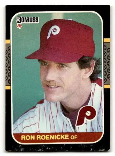 Original gloss Ron Roenicke Philadelphia Phillies baseball card from 1987 Donruss #412