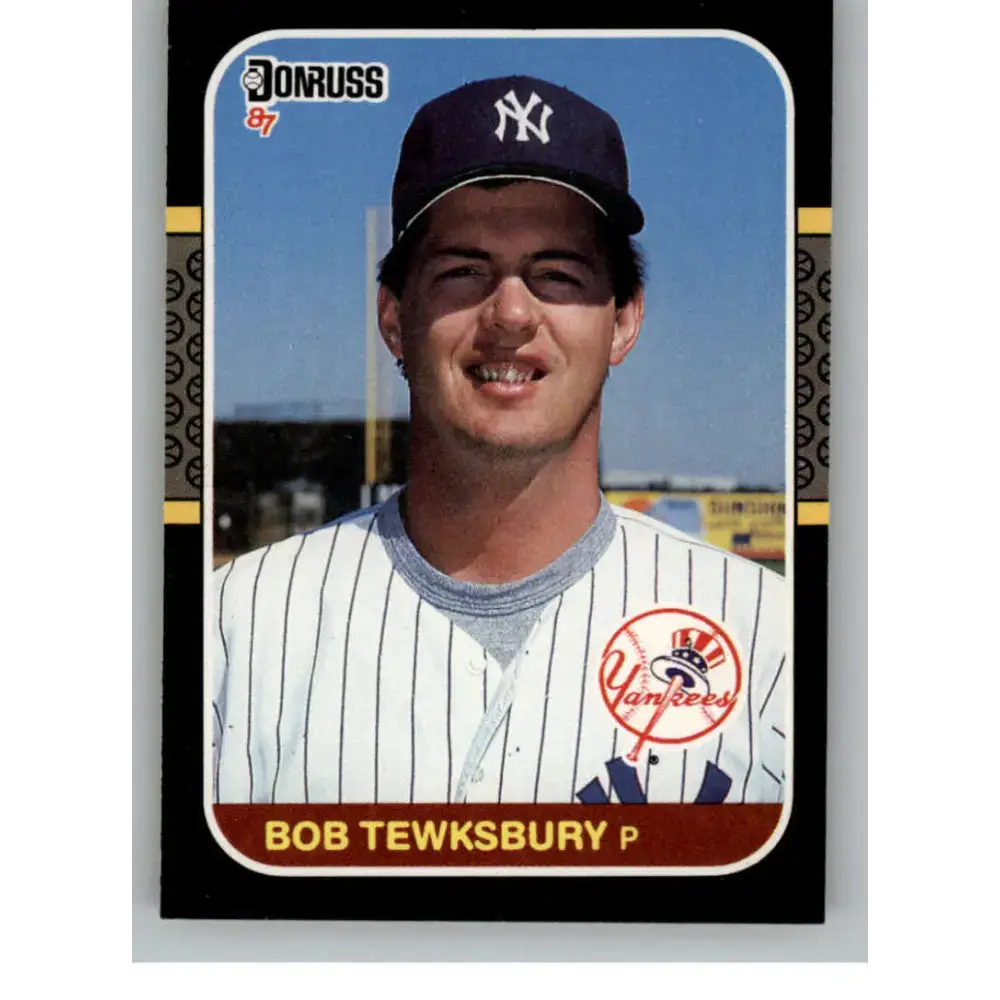 1987 Donruss #422 Bob Tewksbury EX Excellent RC Rookie New York Yankees Baseball Card - Baseball Card Single
