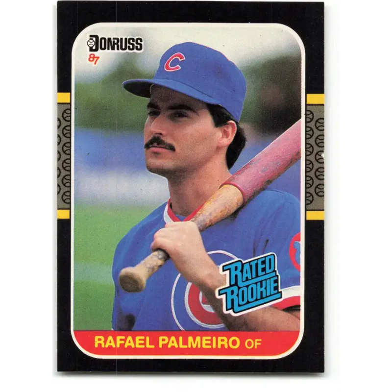1987 Donruss #43 Rafael Palmeiro EX Excellent RC Rookie Chicago Cubs Baseball Card - Baseball Card Single