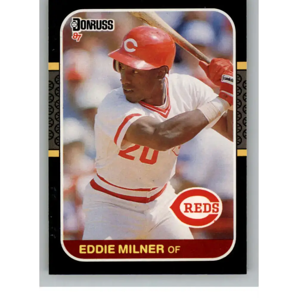 1987 Donruss #433 Eddie Milner EX Excellent Cincinnati Reds Baseball Card - Baseball Card Single