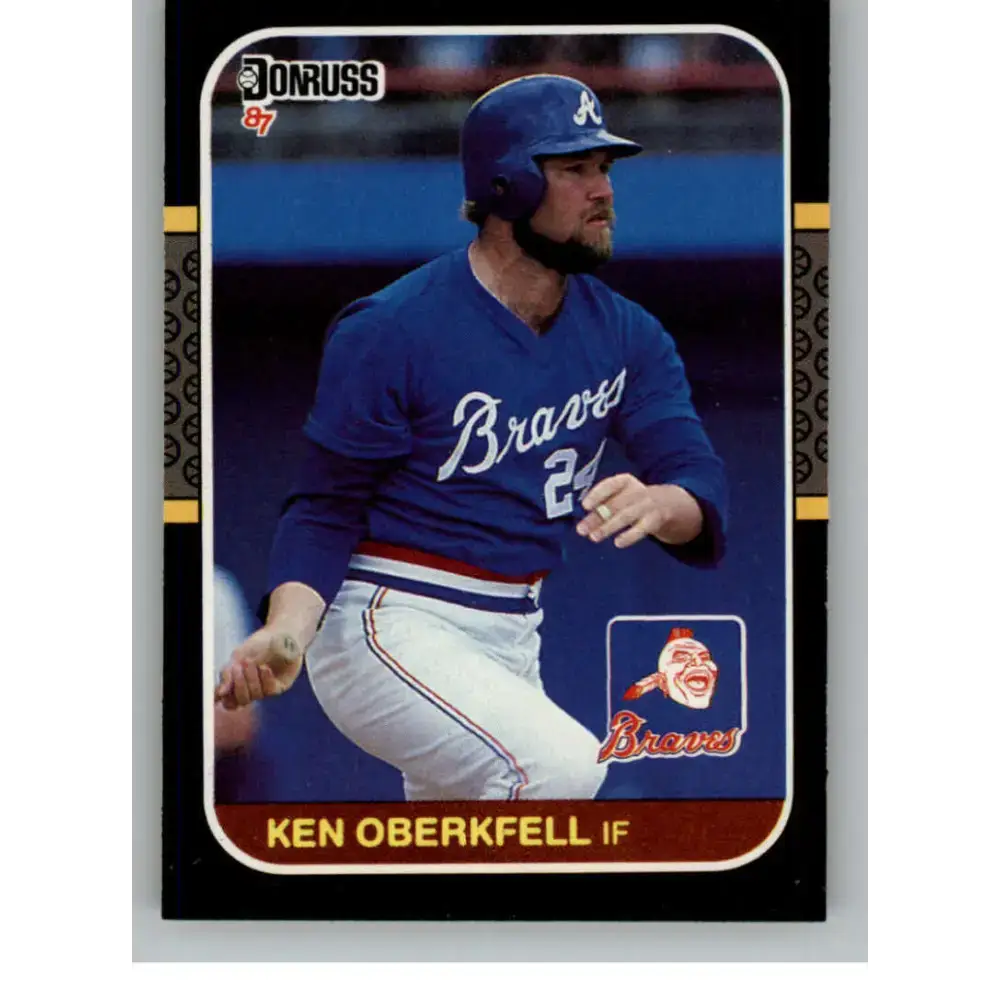 1987 Donruss #437 Ken Oberkfell EX Excellent Atlanta Braves Baseball Card - Baseball Card Single