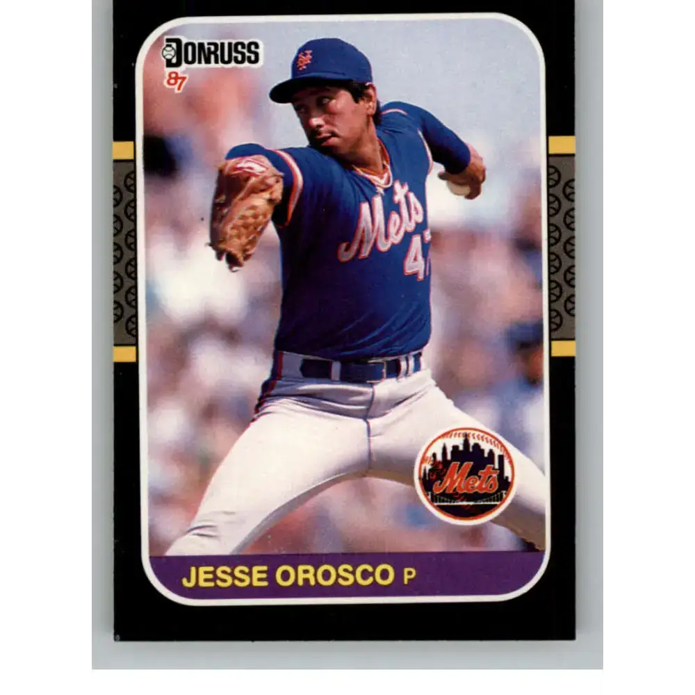 1987 Donruss #439 Jesse Orosco EX Excellent New York Mets Baseball Card - Baseball Card Single