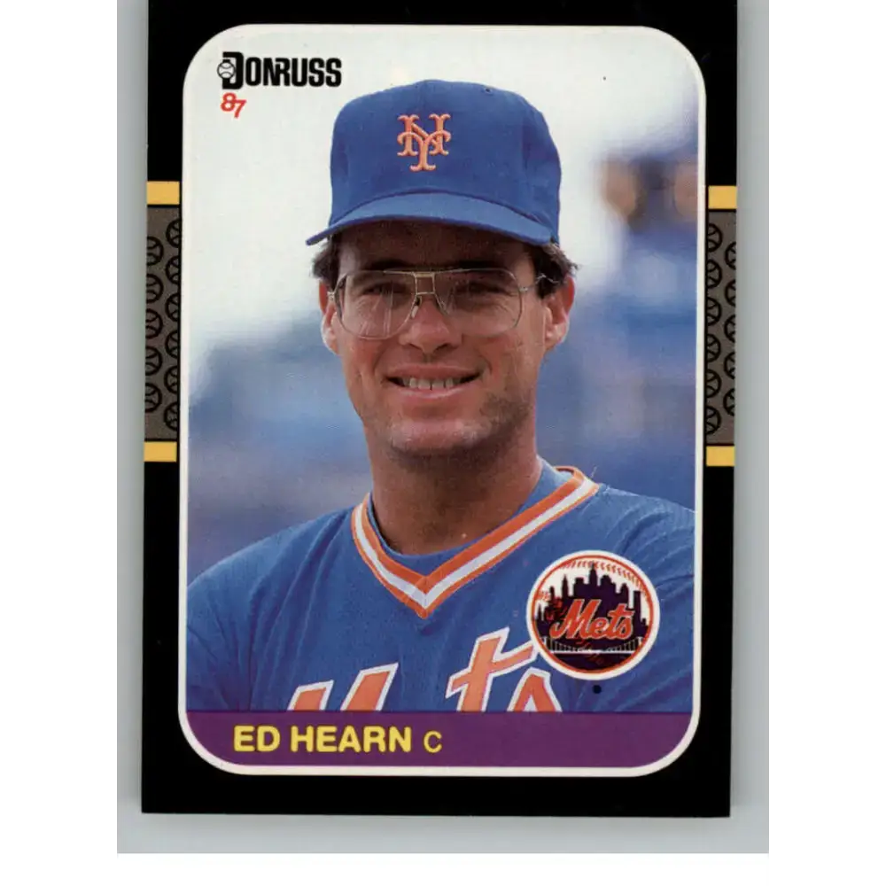 1987 Donruss #446 Ed Hearn EX Excellent RC Rookie New York Mets Baseball Card - Baseball Card Single