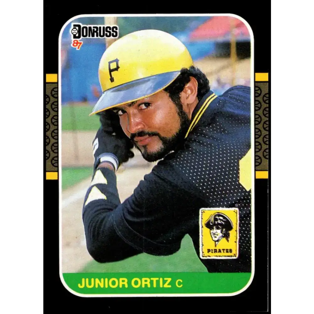 1987 Donruss #449 Junior Ortiz EX Excellent Pittsburgh Pirates Baseball Card - Baseball Card Single