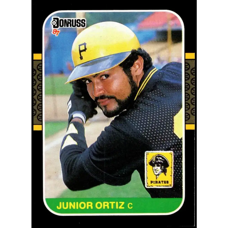 1987 Donruss #449 Junior Ortiz EX Excellent Pittsburgh Pirates Baseball Card - Baseball Card Single