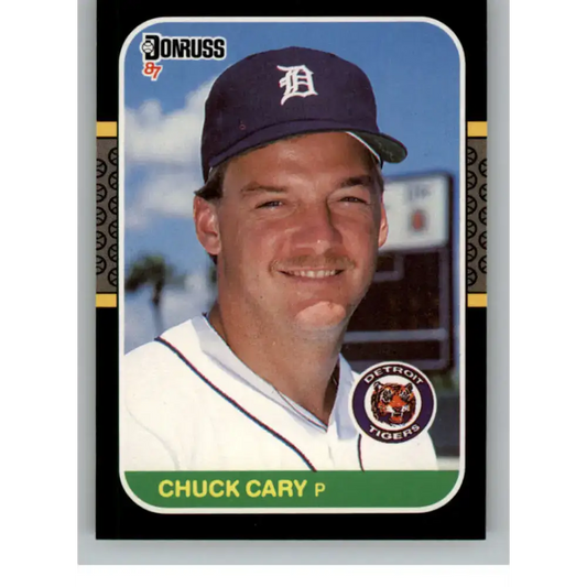 1987 Donruss #461 Chuck Cary EX RC Rookie Detroit Tigers Baseball Card