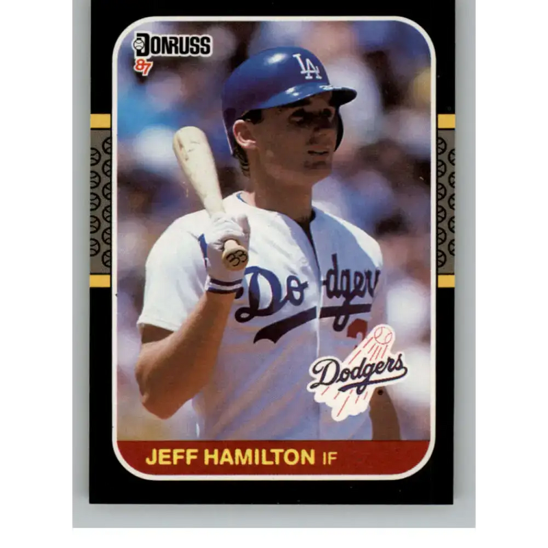 1987 Donruss #464 Jeff Hamilton EX RC Rookie Los Angeles Dodgers Baseball Card - Baseball Card Single