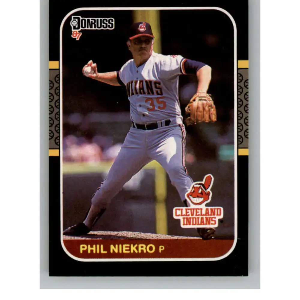 1987 Donruss #465 Phil Niekro EX Excellent Cleveland Indians Baseball Card - Baseball Card Single