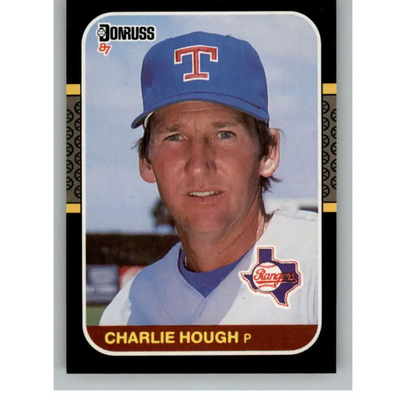 1987 Donruss #470 Charlie Hough EX Excellent Texas Rangers Baseball Card - Baseball Card Single