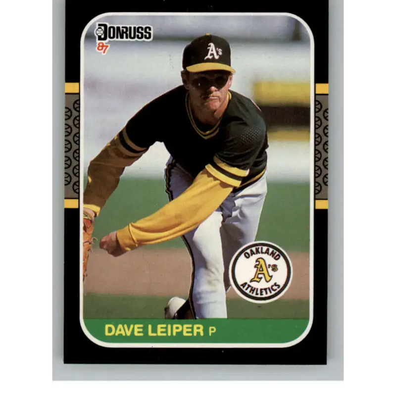1987 Donruss #472 Dave Leiper EX RC Rookie Oakland Athletics Baseball Card - Baseball Card Single
