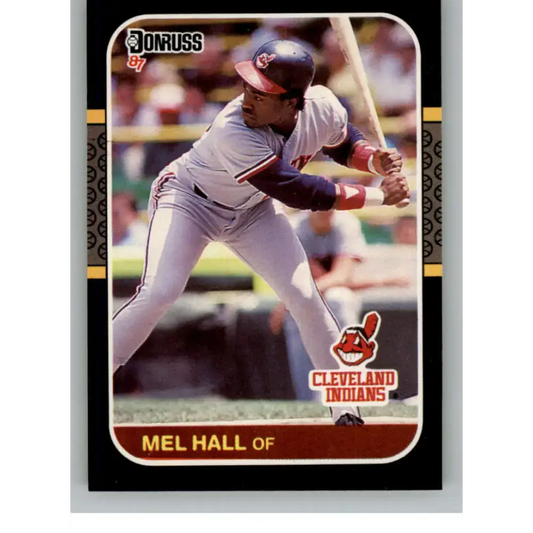 1987 Donruss #473 Mel Hall EX Excellent Cleveland Indians Baseball Card - Baseball Card Single