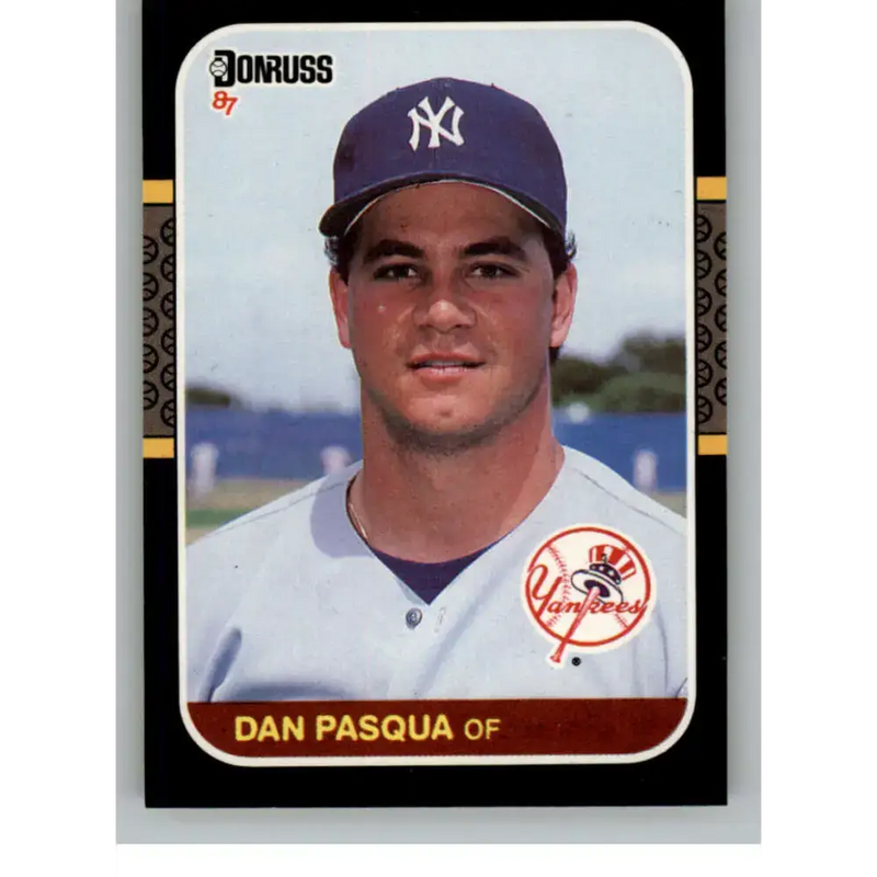 1987 Donruss #474 Dan Pasqua EX Excellent New York Yankees Baseball Card - Baseball Card Single