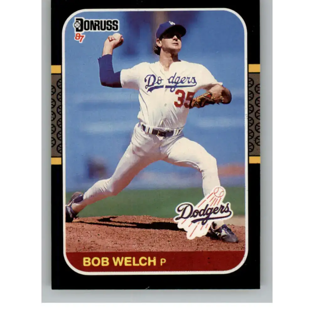1987 Donruss #475 Bob Welch EX Excellent Los Angeles Dodgers Baseball Card - Baseball Card Single