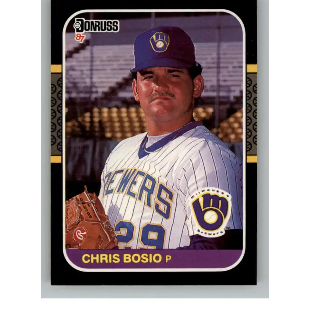 1987 Donruss #478 Chris Bosio EX Excellent RC Rookie Milwaukee Brewers Baseball Card - Baseball Card Single