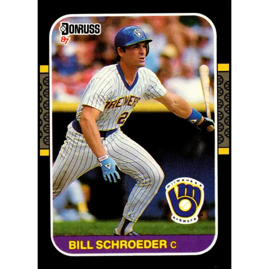 1987 Donruss #486 Bill Schroeder EX Excellent Milwaukee Brewers Baseball Card