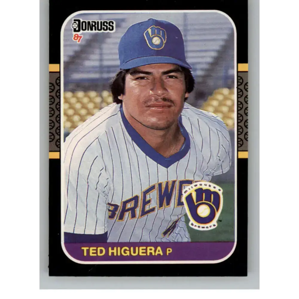 1987 Donruss #49 Teddy Higuera EX Excellent Milwaukee Brewers Baseball Card - Baseball Card Single