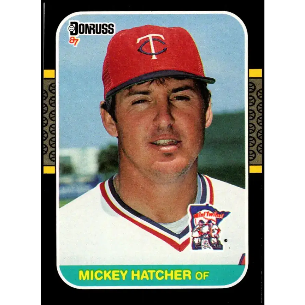 1987 Donruss #491 Mickey Hatcher EX Excellent Minnesota Twins Baseball Card - Baseball Card Single