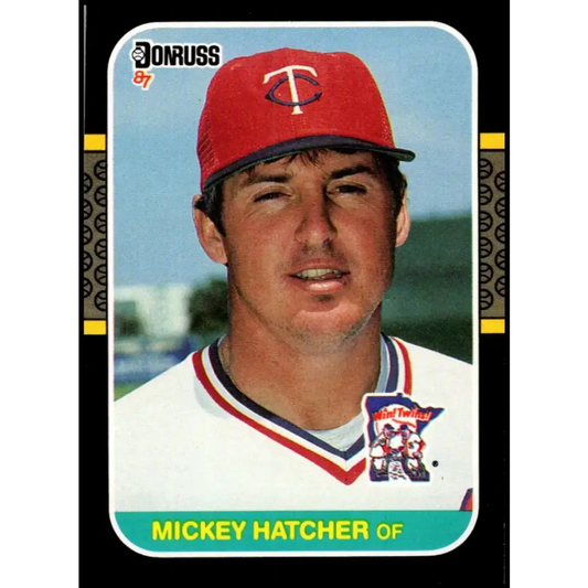 1987 Donruss #491 Mickey Hatcher EX Excellent Minnesota Twins Baseball Card