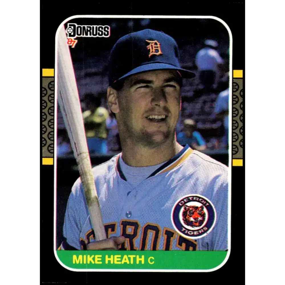 1987 Donruss #496 Mike Heath EX Excellent Detroit Tigers Baseball Card - Baseball Card Single