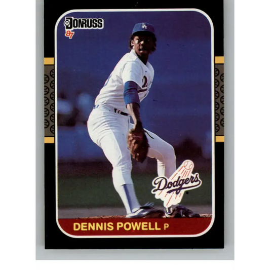 1987 Donruss #499 Dennis Powell EX Excellent Los Angeles Dodgers Baseball Card