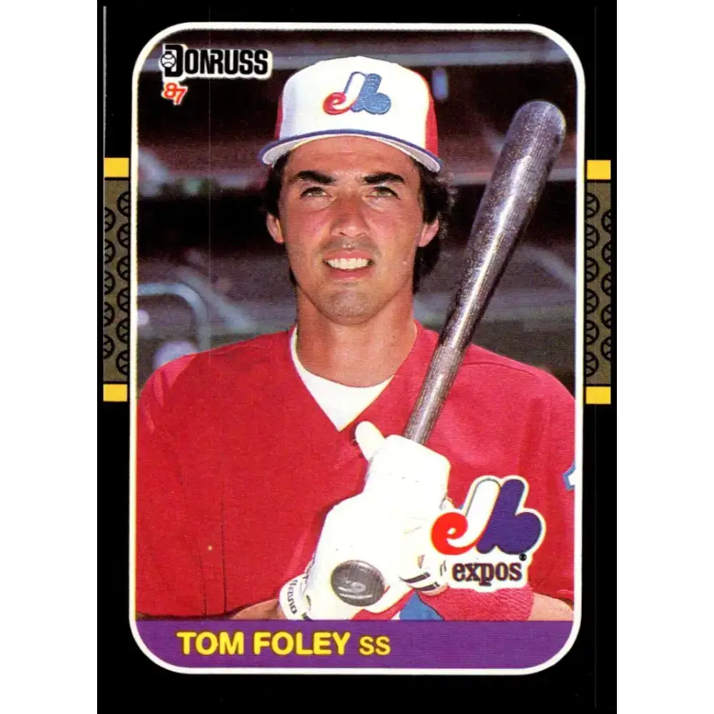 1987 Donruss #504 Tom Foley EX Excellent Montreal Expos Baseball Card - Baseball Card Single