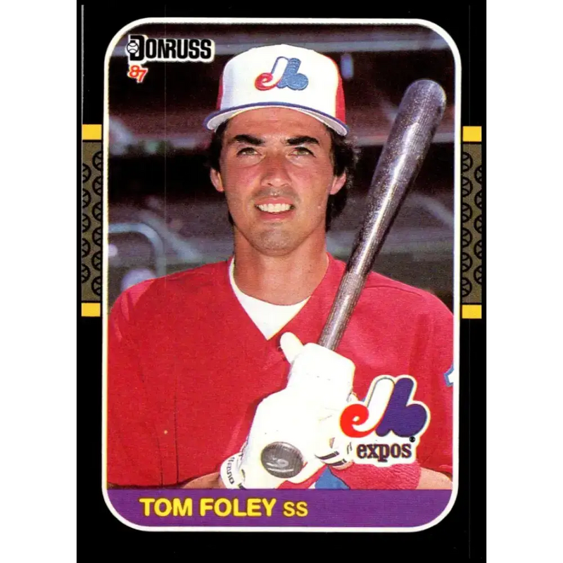 1987 Donruss #504 Tom Foley EX Excellent Montreal Expos Baseball Card - Baseball Card Single