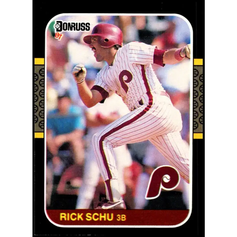 1987 Donruss #509 Rick Schu EX Excellent Philadelphia Phillies Baseball Card - Baseball Card Single