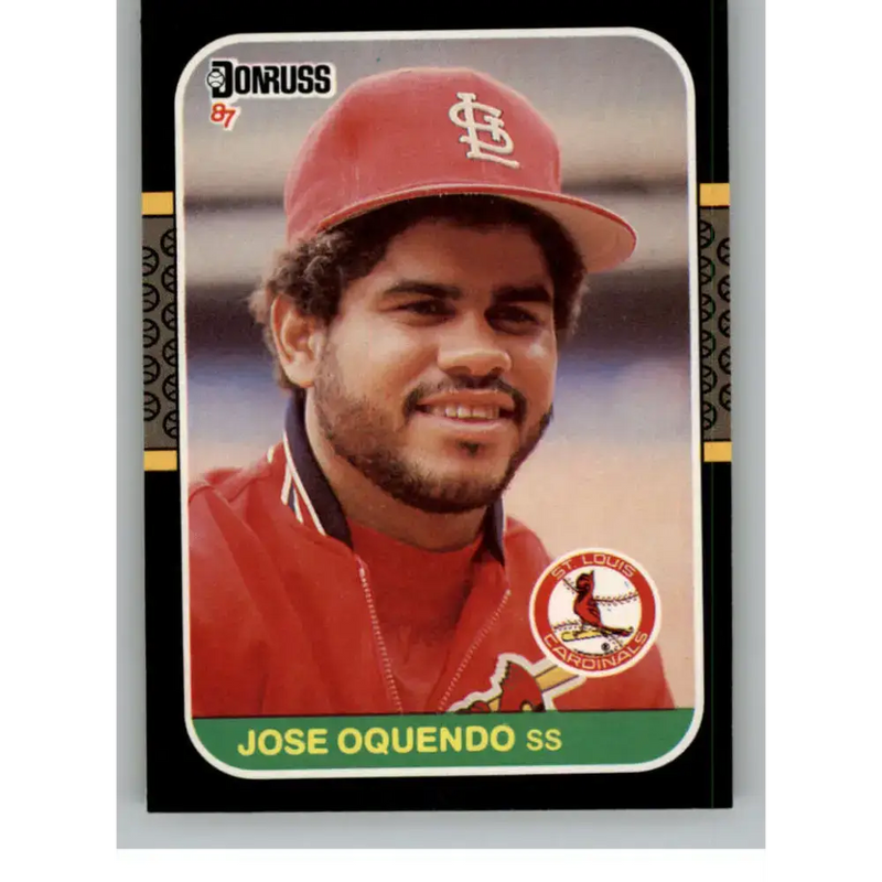 1987 Donruss #510 Jose Oquendo EX Excellent St. Louis Cardinals Baseball Card - Baseball Card Single