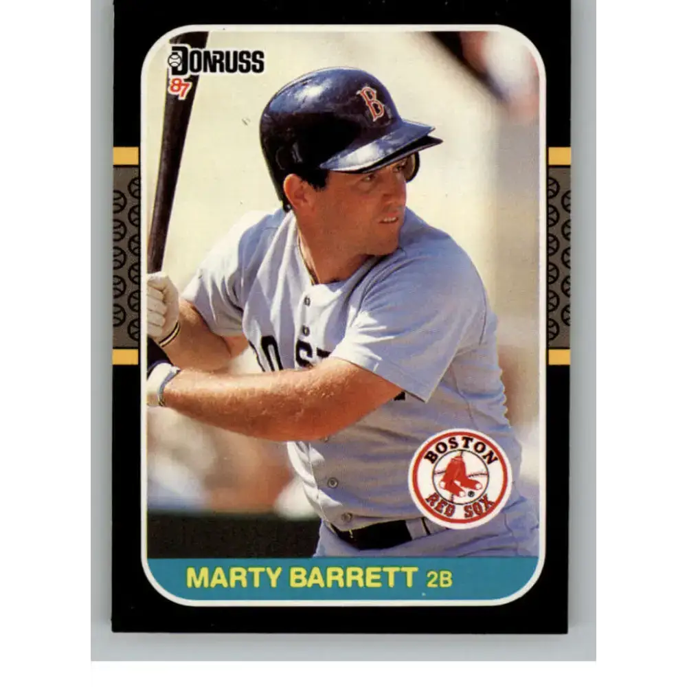 1987 Donruss #523 Marty Barrett EX Excellent Boston Red Sox Baseball Card - Baseball Card Single