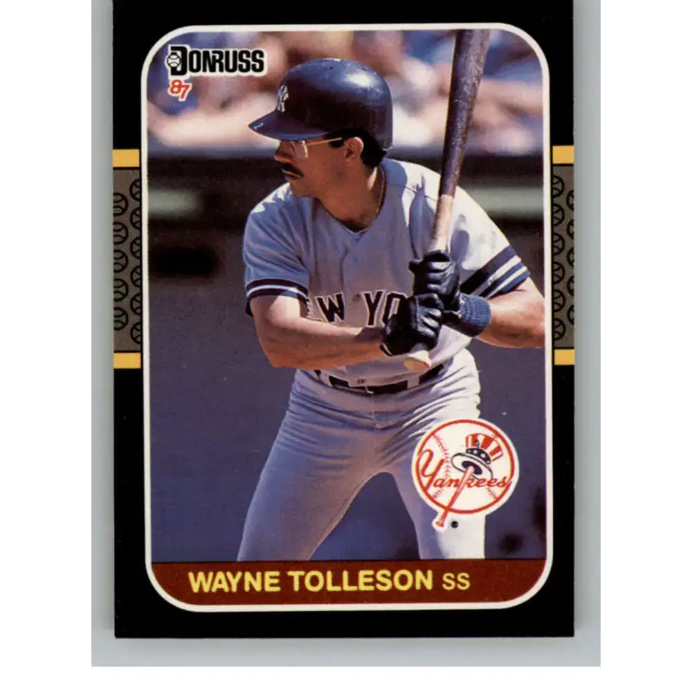 1987 Donruss #524 Wayne Tolleson EX Excellent New York Yankees Baseball Card - Baseball Card Single