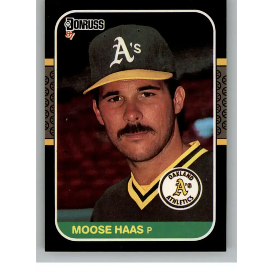 1987 Donruss #528 Moose Haas EX Excellent Oakland Athletics Baseball Card