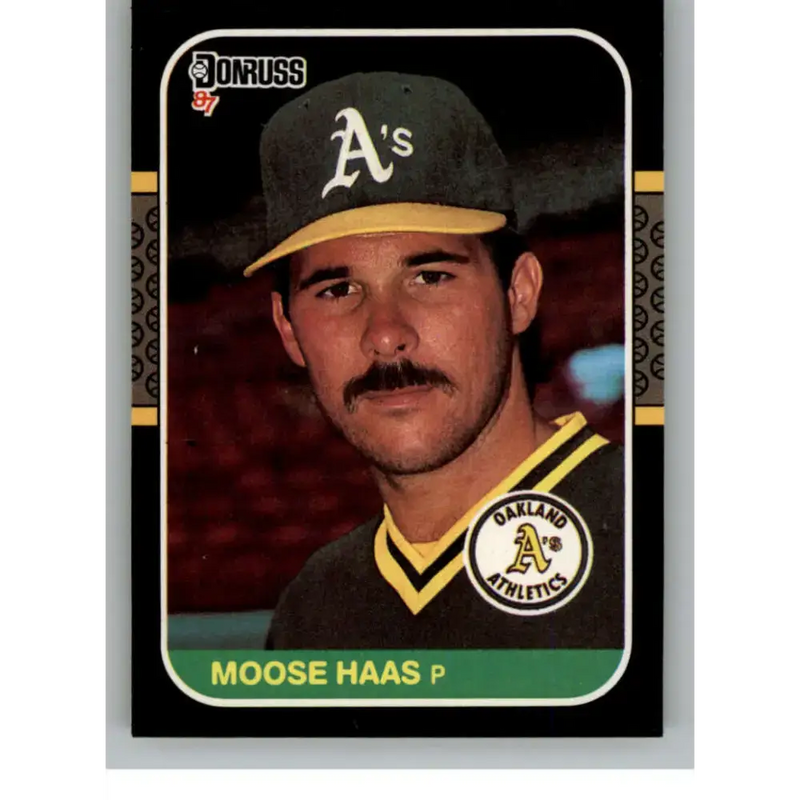 1987 Donruss #528 Moose Haas EX Excellent Oakland Athletics Baseball Card - Baseball Card Single