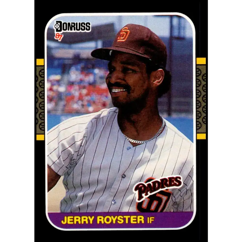 1987 Donruss #534 Jerry Royster EX Excellent San Diego Padres Baseball Card - Baseball Card Single
