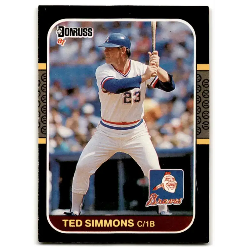 1987 Donruss #537 Ted Simmons EX Excellent Atlanta Braves Baseball Card - Baseball Card Single