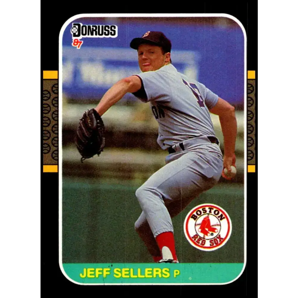 1987 Donruss #544 Jeff Sellers EX Excellent Boston Red Sox Baseball Card - Baseball Card Single