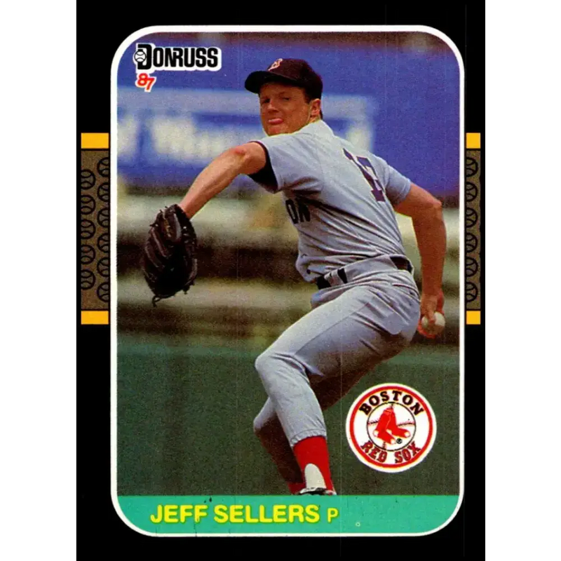 1987 Donruss #544 Jeff Sellers EX Excellent Boston Red Sox Baseball Card - Baseball Card Single
